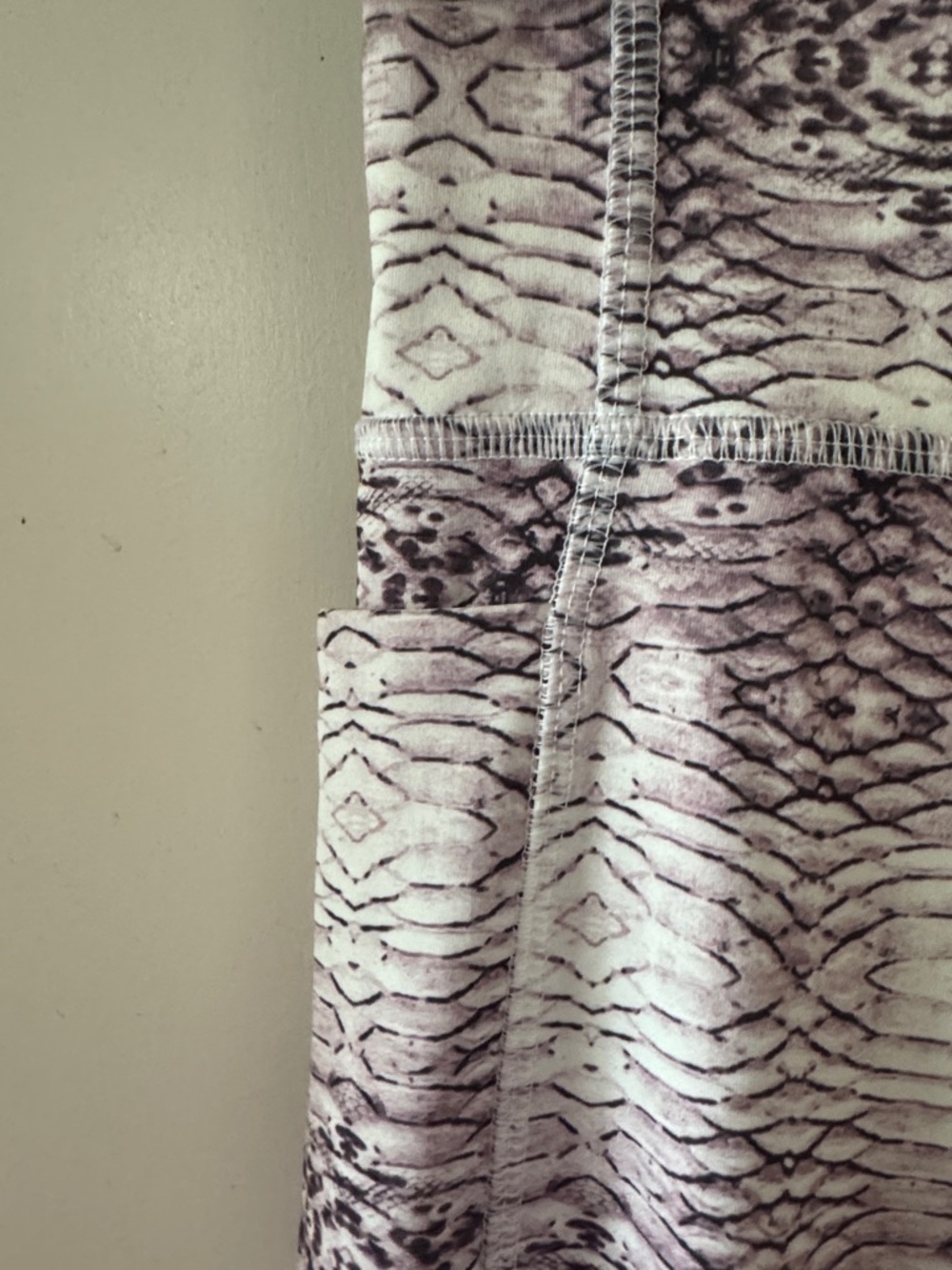 Gottex Purple Patterned High-Waist Leggings size M - Picture 3 of 7
